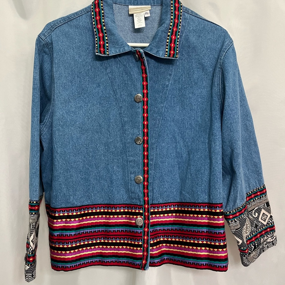 Coldwater Creek embellished Jean Jacket